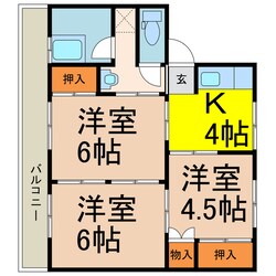 大原アパートの物件間取画像